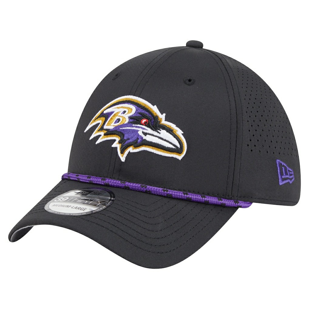 Baltimore Ravens New Era Perforated 39THIRTY Flex Hat - Black sale