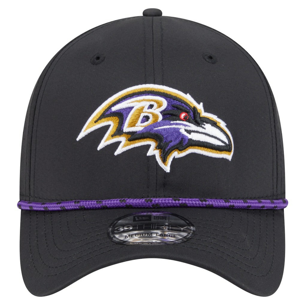 Baltimore Ravens New Era Perforated 39THIRTY Flex Hat - Black sale