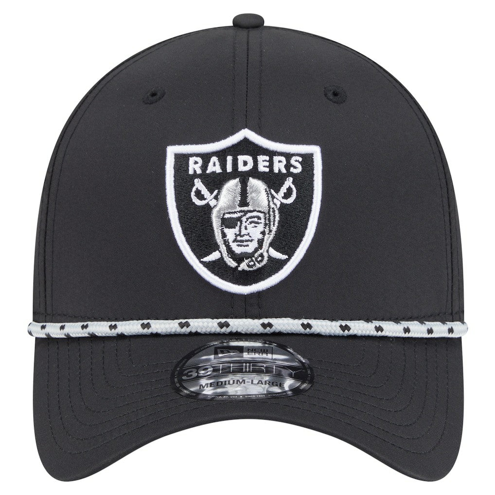 Las Vegas Raiders New Era Perforated 39THIRTY Flex Hat - Black cheap