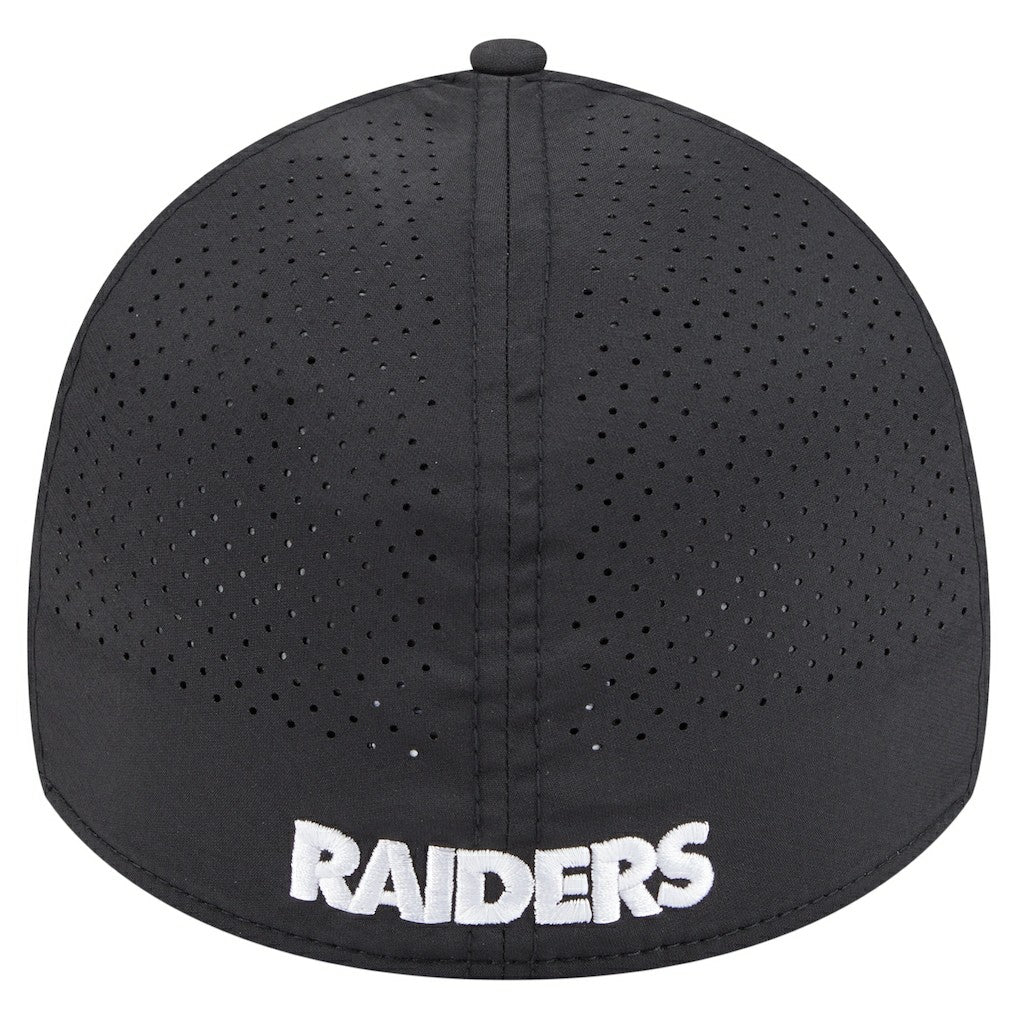 Las Vegas Raiders New Era Perforated 39THIRTY Flex Hat - Black cheap