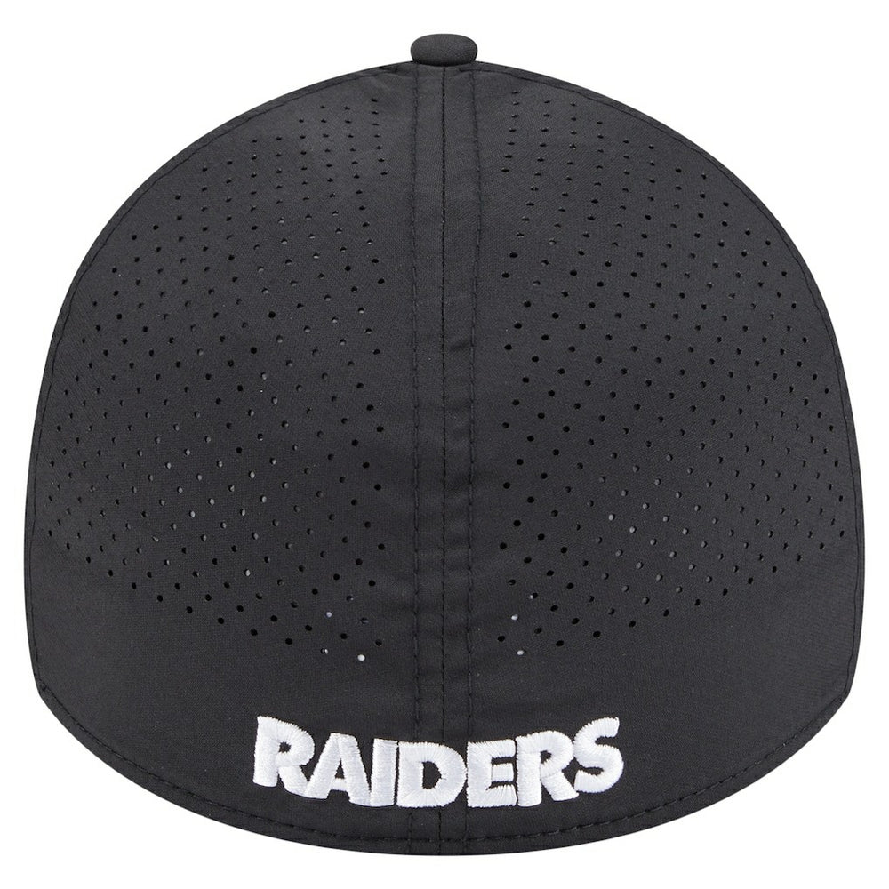 Las Vegas Raiders New Era Perforated 39THIRTY Flex Hat - Black cheap