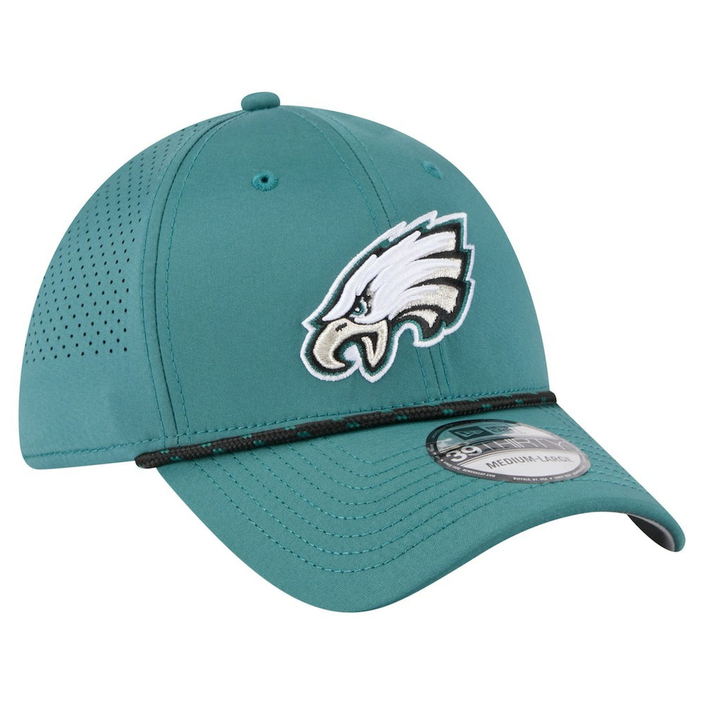 Philadelphia Eagles New Era Perforated 39THIRTY Flex Hat - Midnight Green for sale