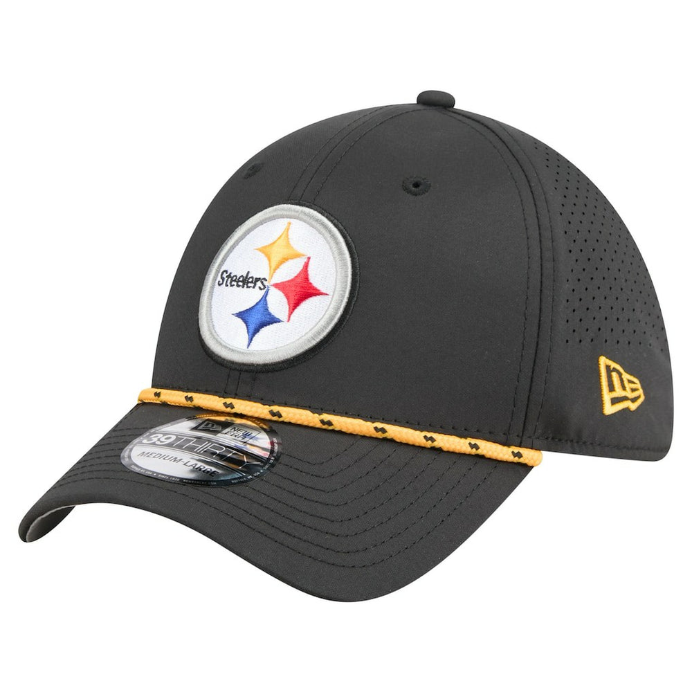 Pittsburgh Steelers New Era Perforated 39THIRTY Flex Hat - Black on sale