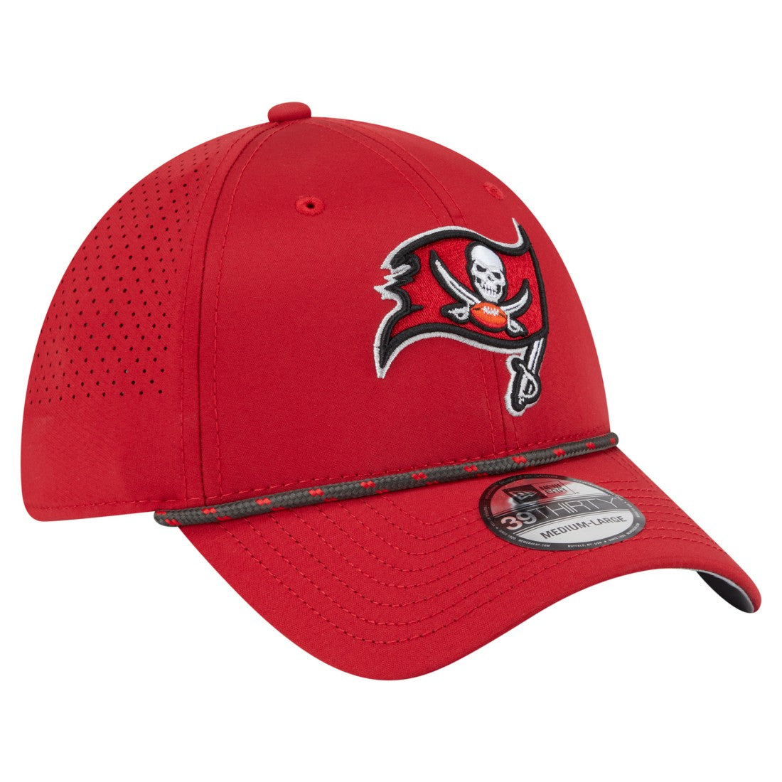 Tampa Bay Buccaneers New Era Perforated 39THIRTY Flex Hat - Red cheap