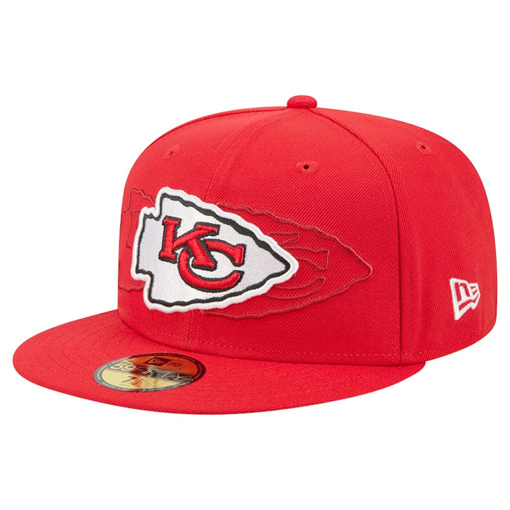 Kansas City Chiefs New Era Tri-Hit 59FIFTY Fitted Hat - Red discount