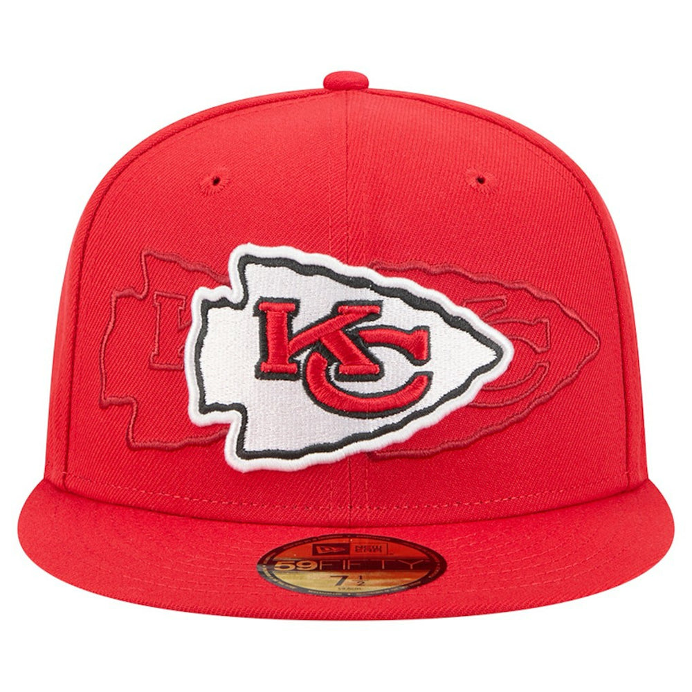 Kansas City Chiefs New Era Tri-Hit 59FIFTY Fitted Hat - Red discount