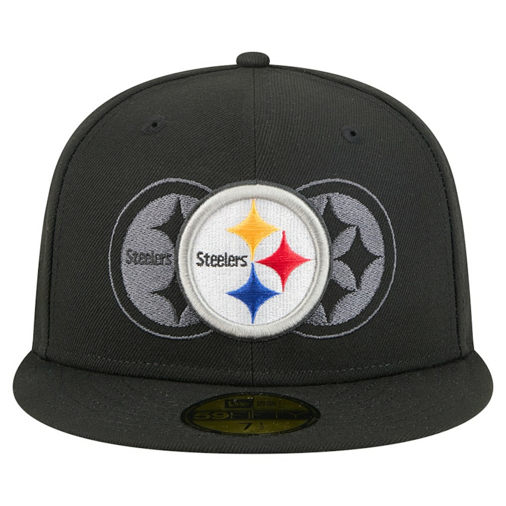 Pittsburgh Steelers New Era Tri-Hit 59FIFTY Fitted Hat - Black sale