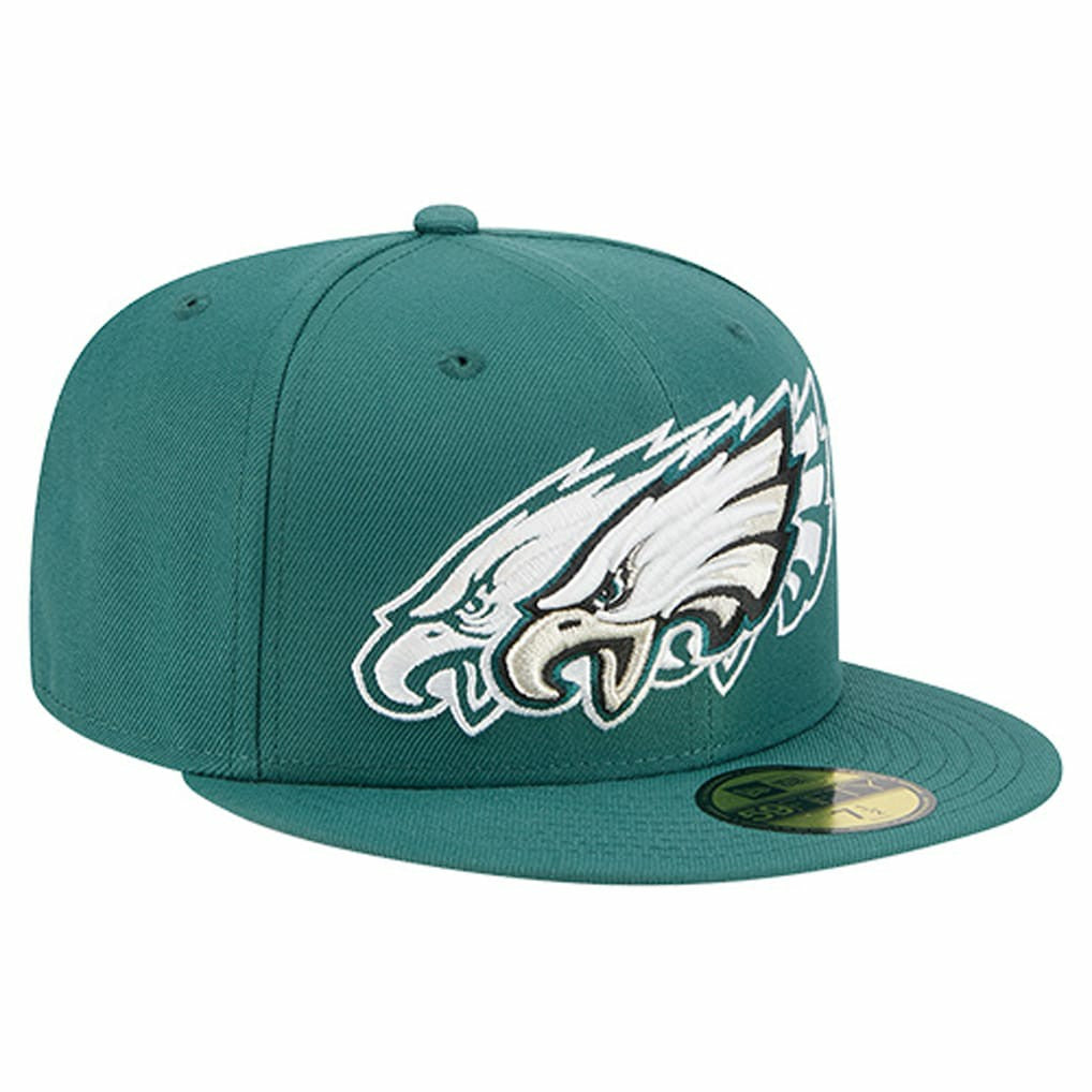 Philadelphia Eagles New Era Tri-Hit 59FIFTY Fitted Hat - Midnight Green cheap