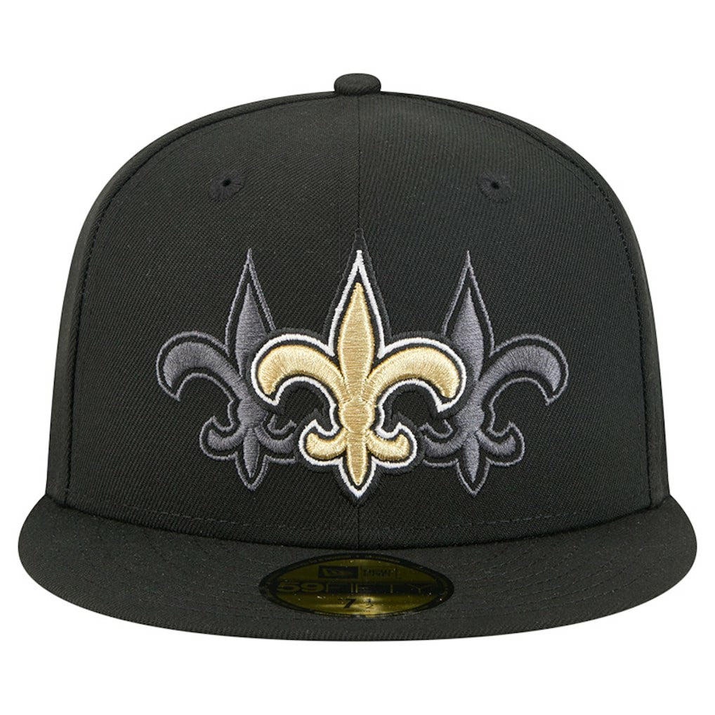 New Orleans Saints New Era Tri-Hit 59FIFTY Fitted Hat - Black online