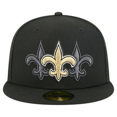 New Orleans Saints New Era Tri-Hit 59FIFTY Fitted Hat - Black online