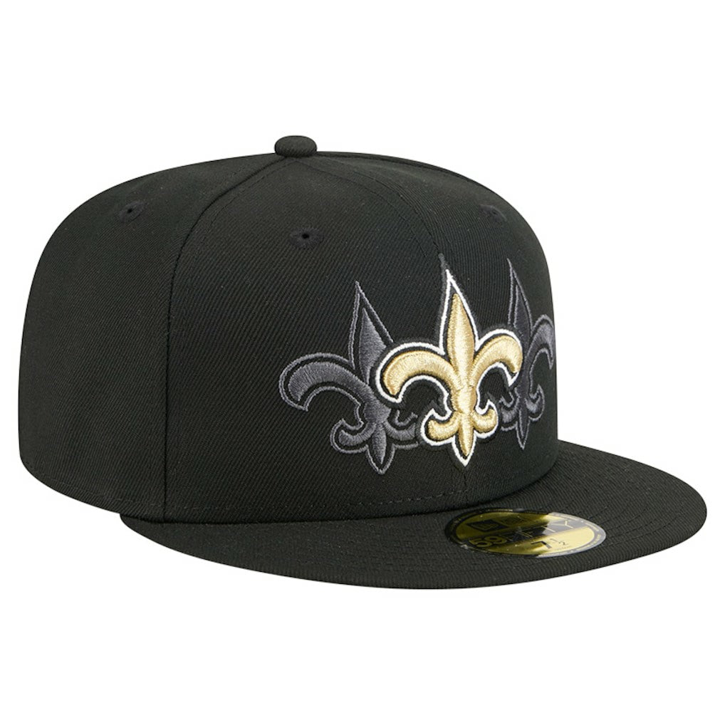 New Orleans Saints New Era Tri-Hit 59FIFTY Fitted Hat - Black online