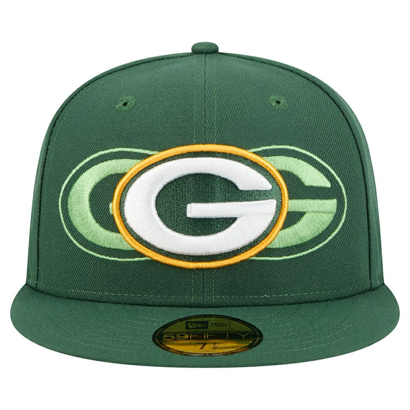 Green Bay Packers New Era Tri-Hit 59FIFTY Fitted Hat - Green on sale