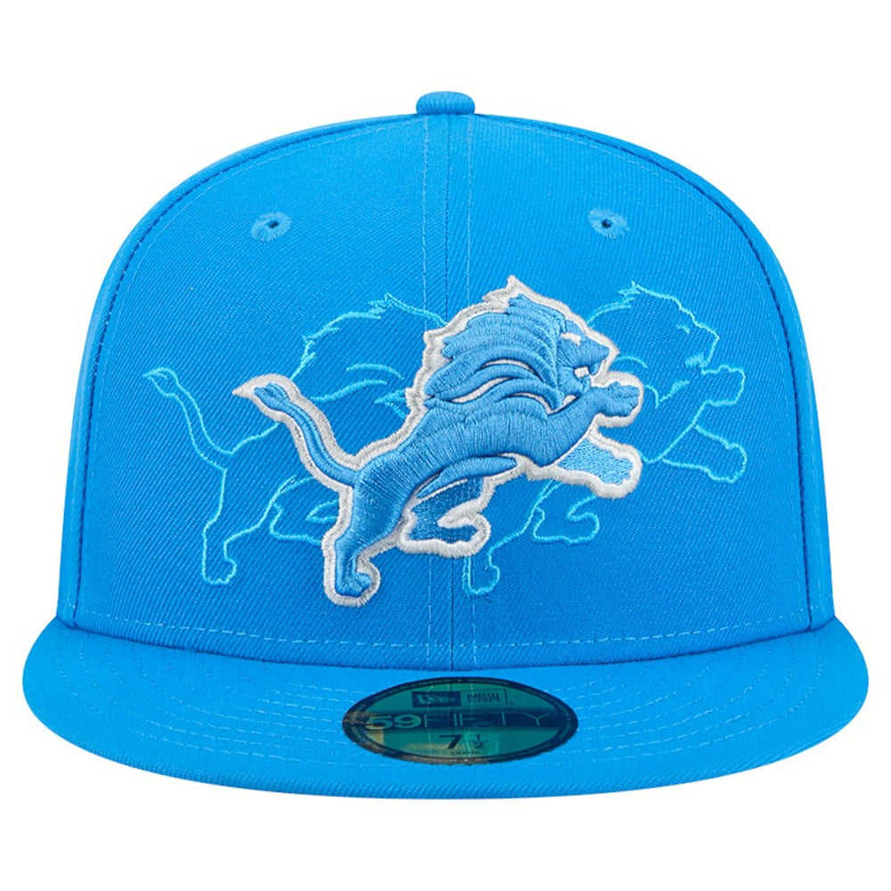 Detroit Lions New Era Tri-Hit 59FIFTY Fitted Hat - Blue outlet