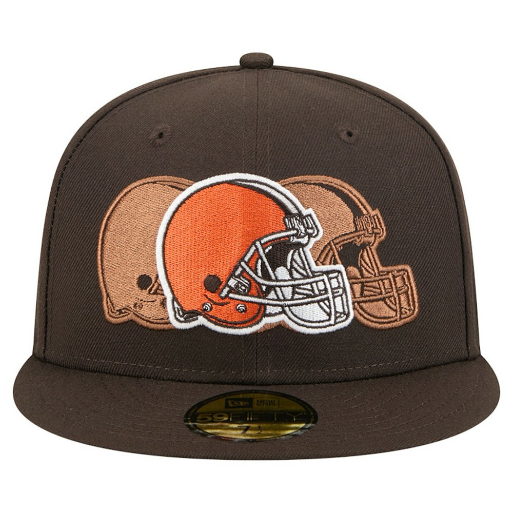 Cleveland Browns New Era Tri-Hit 59FIFTY Fitted Hat - Brown cheap