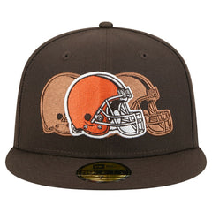 Cleveland Browns New Era Tri-Hit 59FIFTY Fitted Hat - Brown cheap