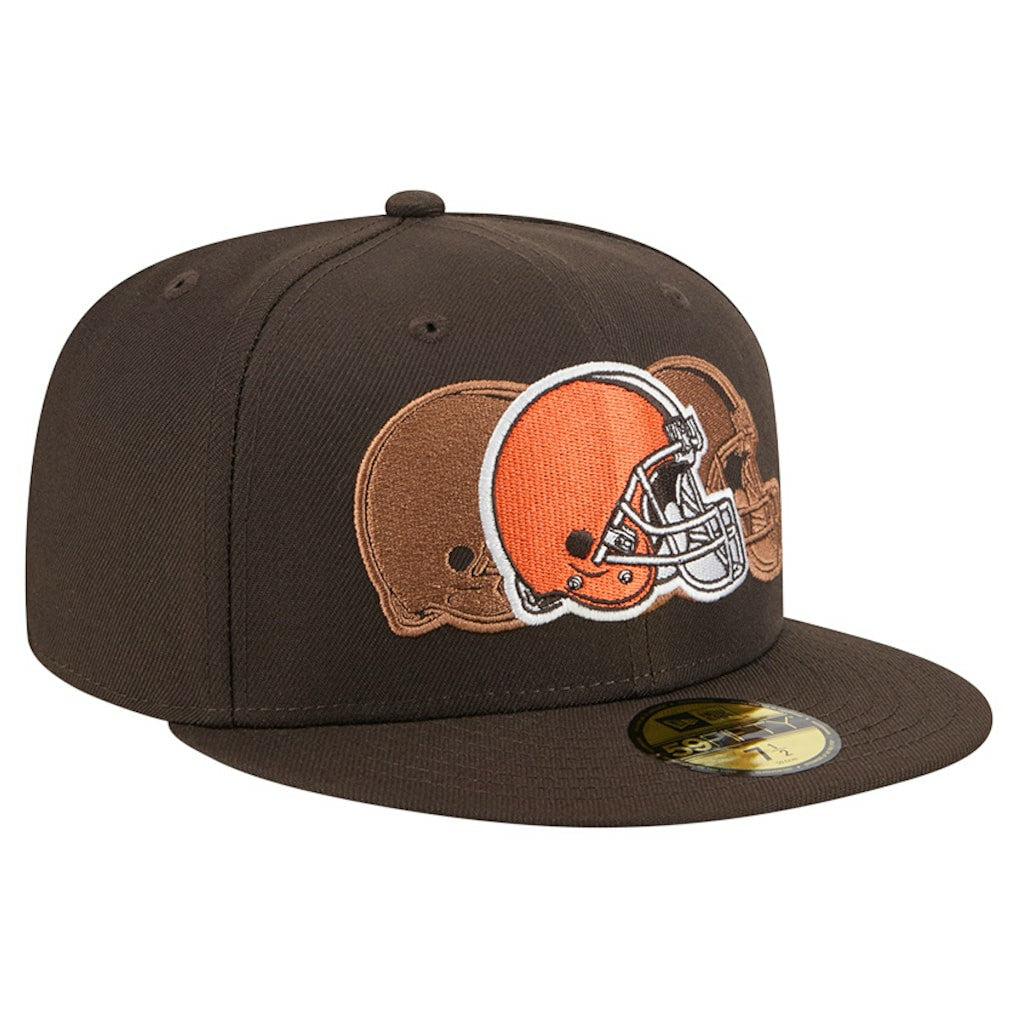 Cleveland Browns New Era Tri-Hit 59FIFTY Fitted Hat - Brown cheap