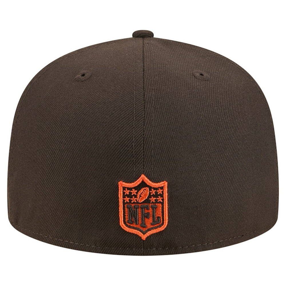 Cleveland Browns New Era Tri-Hit 59FIFTY Fitted Hat - Brown cheap