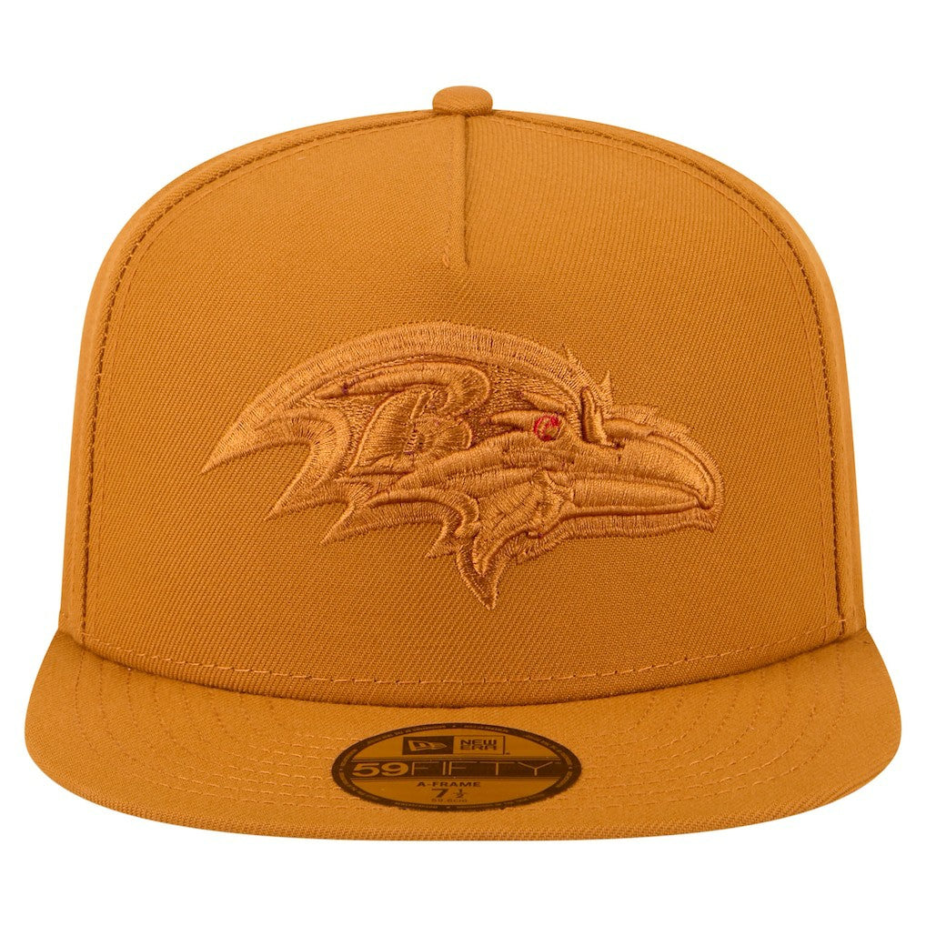 Baltimore Ravens New Era Color Pack A-Frame 59FIFTY Fitted Hat - Brown outlet