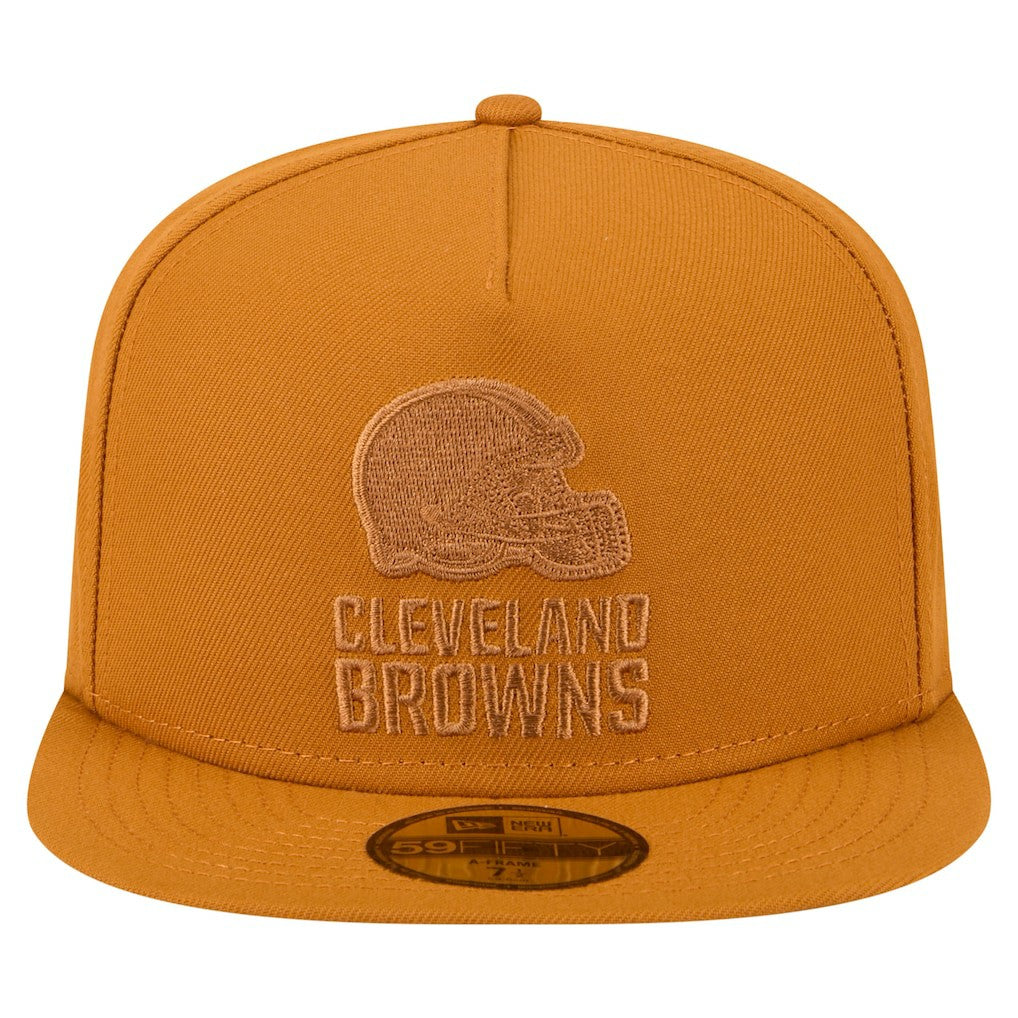Cleveland Browns New Era Color Pack A-Frame 59FIFTY Fitted Hat - Brown outlet