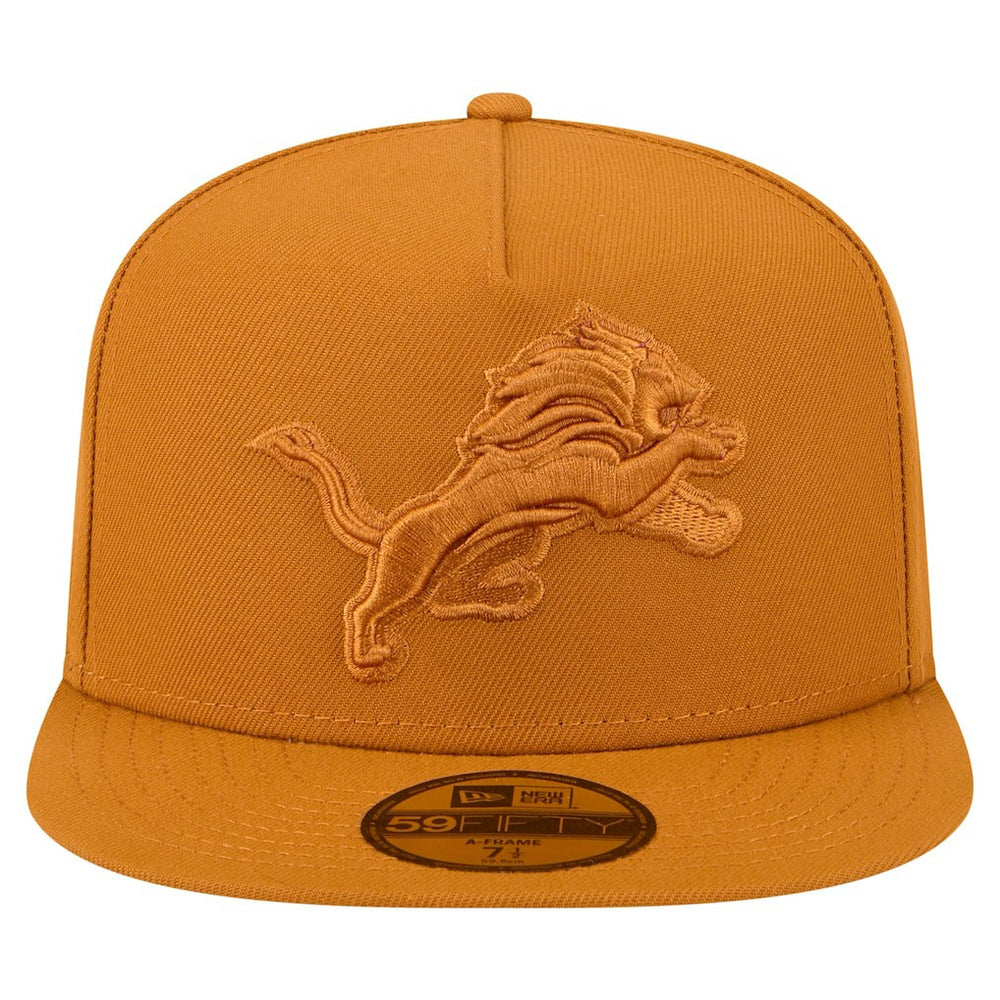 Detroit Lions New Era Color Pack A-Frame 59FIFTY Fitted Hat - Brown outlet