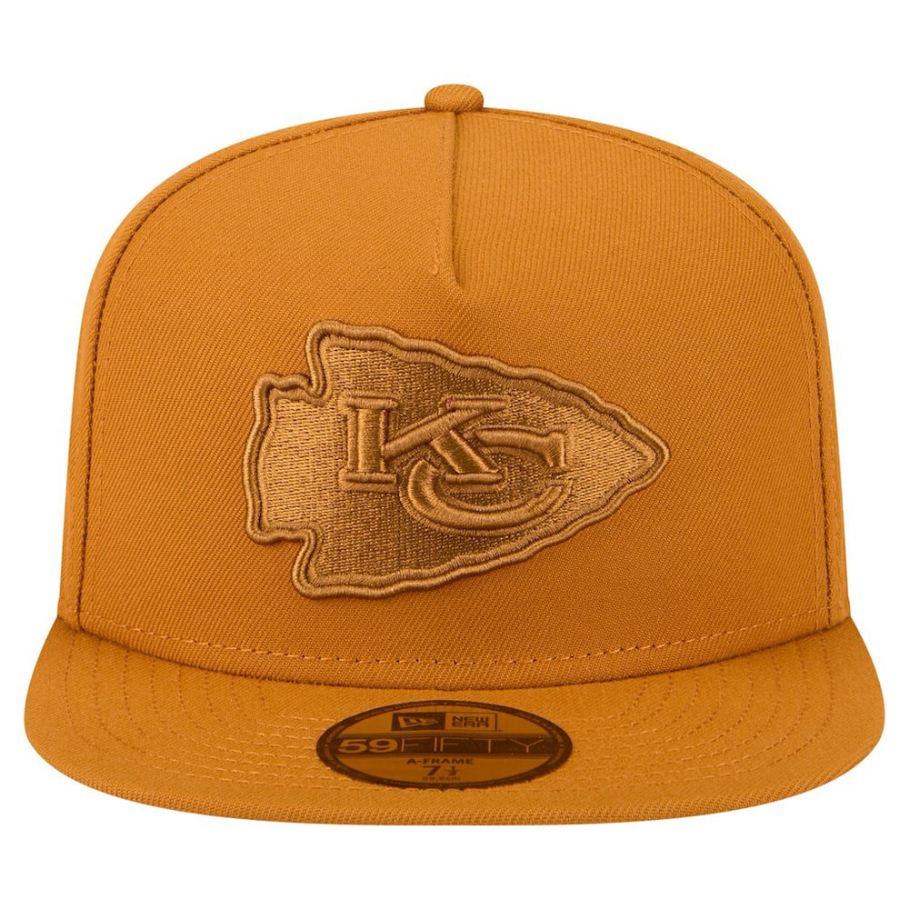 Kansas City Chiefs New Era Color Pack A-Frame 59FIFTY Fitted Hat - Brown on sale