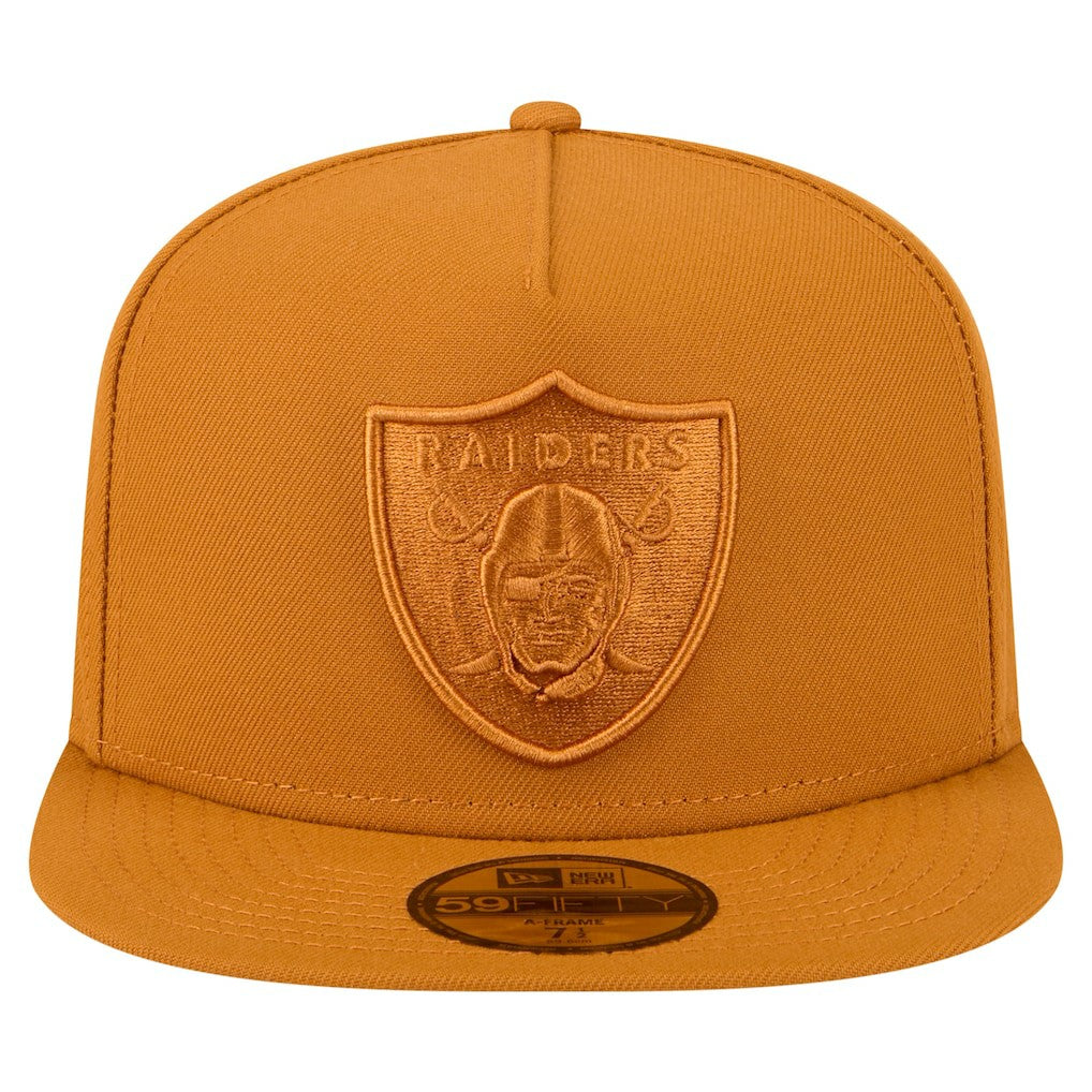 Las Vegas Raiders New Era Color Pack A-Frame 59FIFTY Fitted Hat - Brown discount