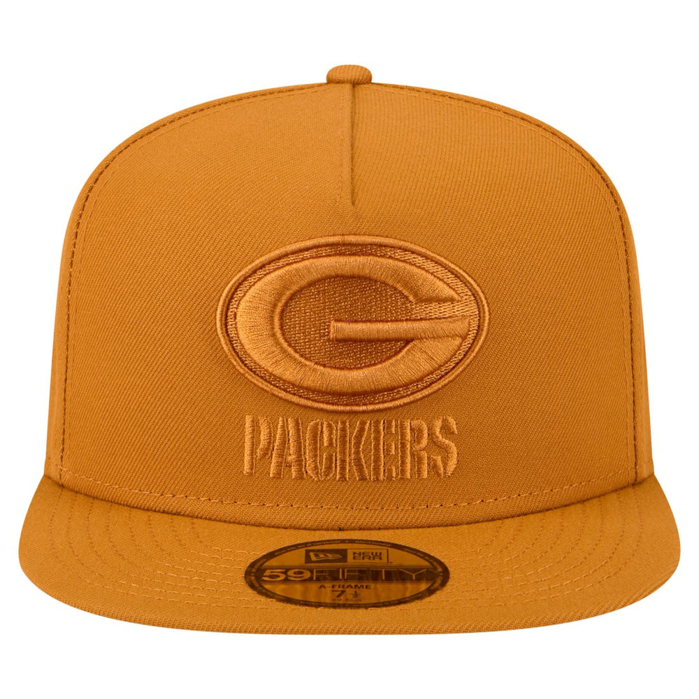 Green Bay Packers New Era Color Pack A-Frame 59FIFTY Fitted Hat - Brown outlet
