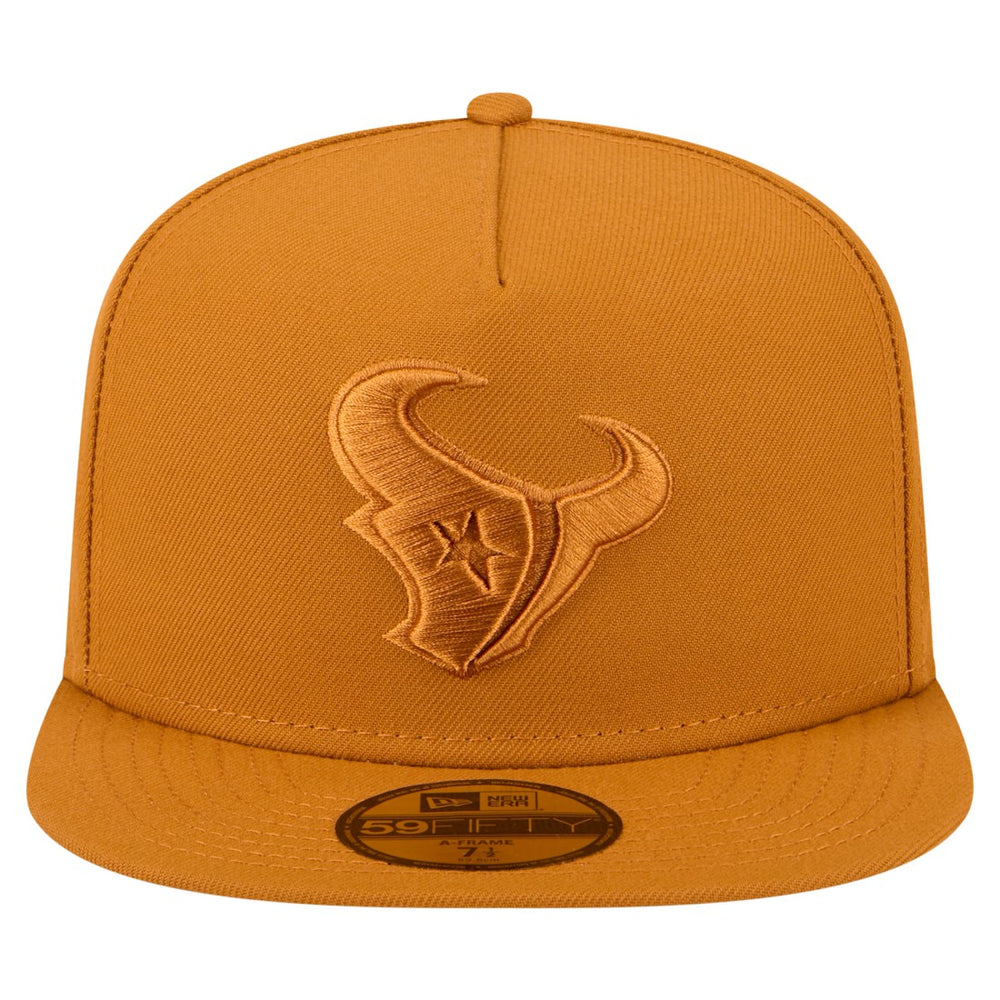 Houston Texans New Era Color Pack A-Frame 59FIFTY Fitted Hat - Brown for sale
