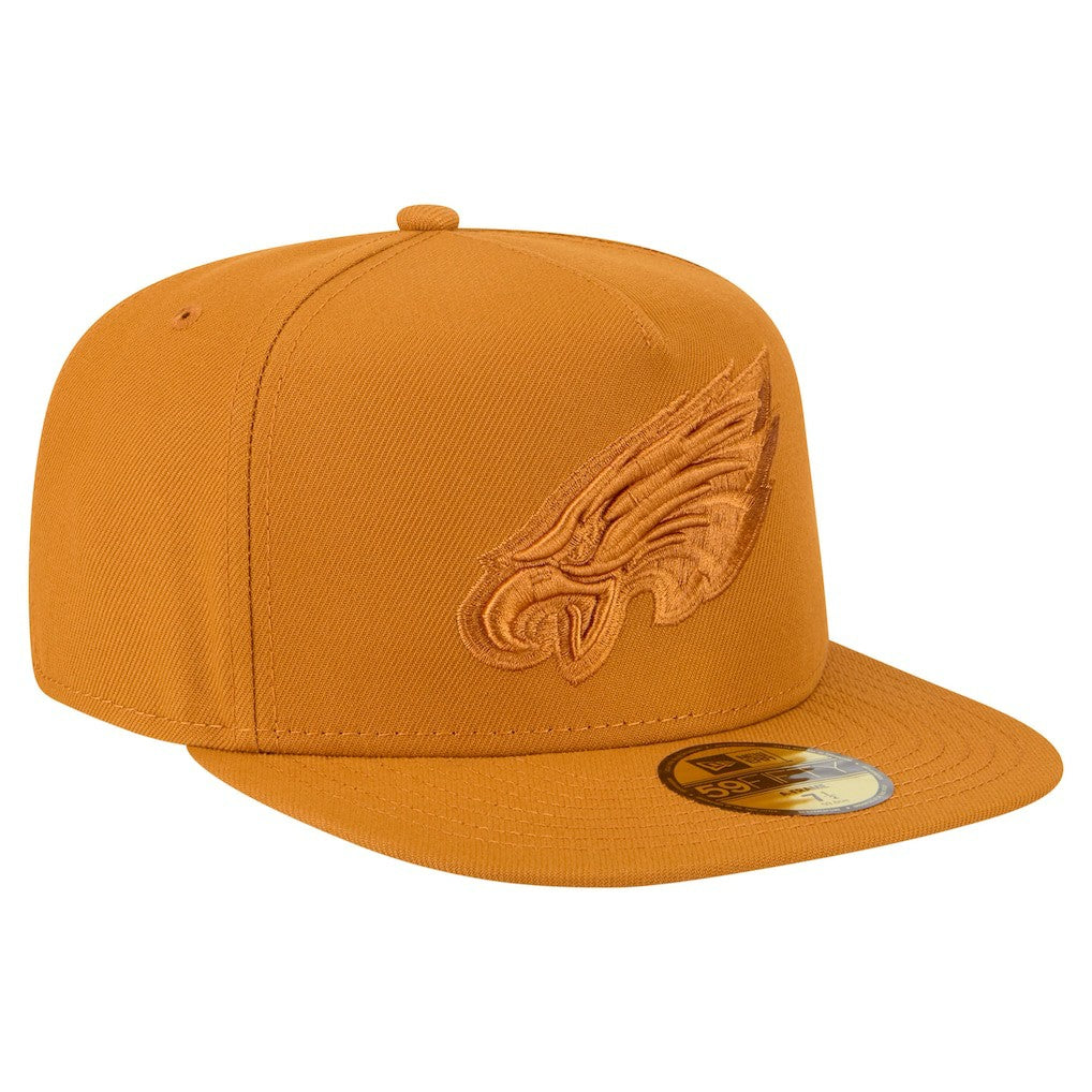 Philadelphia Eagles New Era Color Pack A-Frame 59FIFTY Fitted Hat - Brown discount