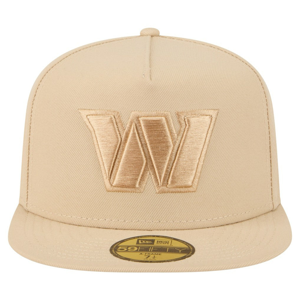 Washington Commanders New Era Color Pack A-Frame 59FIFTY Fitted Hat - Light Beige for sale