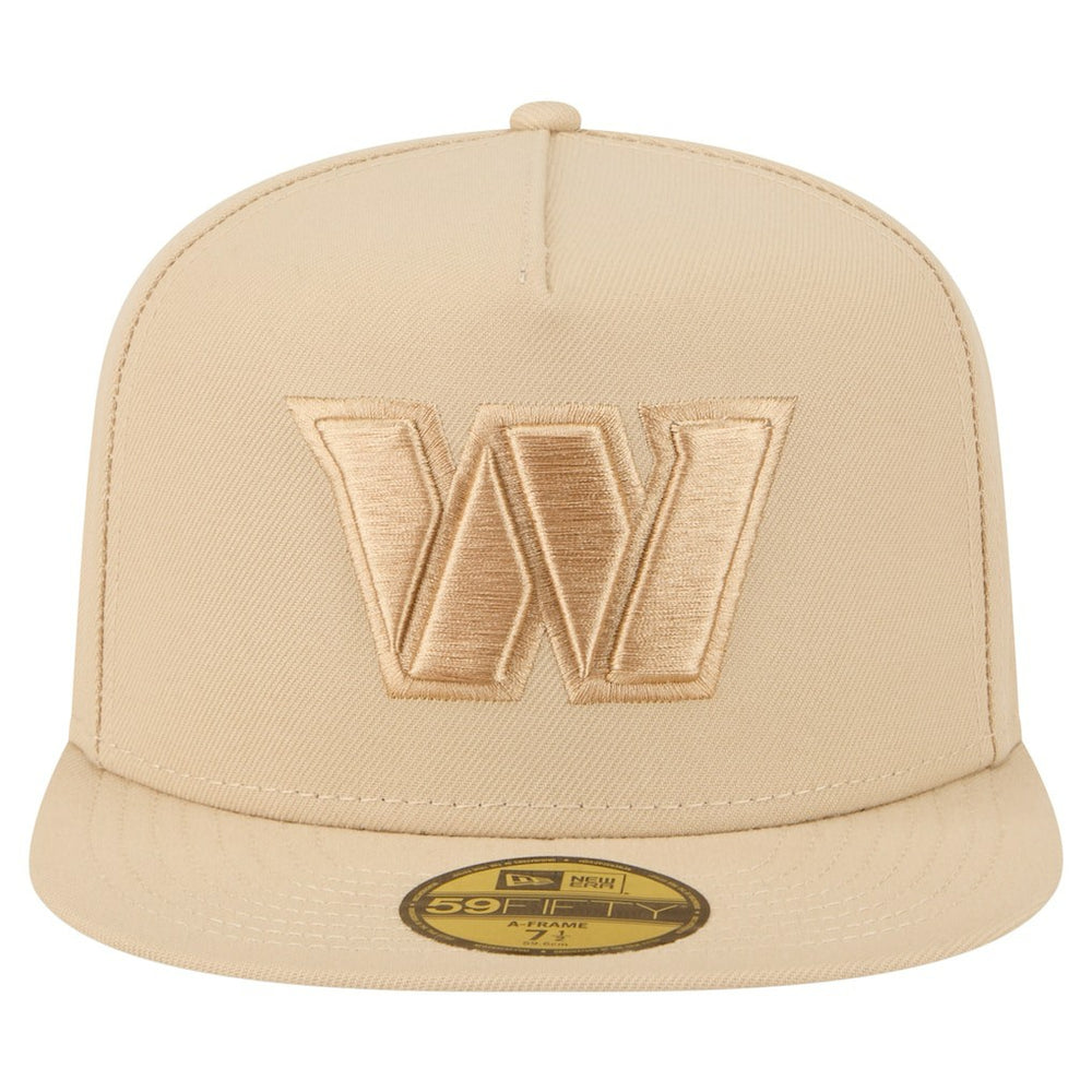 Washington Commanders New Era Color Pack A-Frame 59FIFTY Fitted Hat - Light Beige for sale