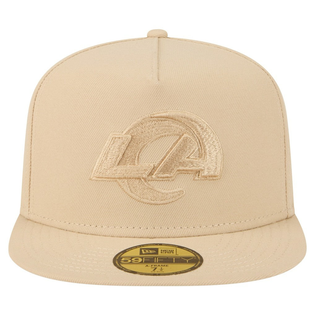 Los Angeles Rams New Era Color Pack A-Frame 59FIFTY Fitted Hat - Light Beige cheap