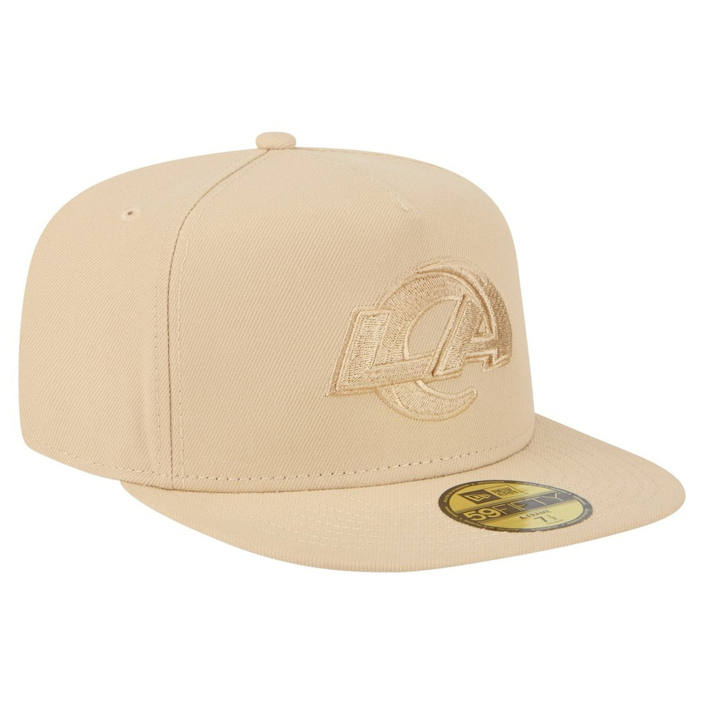 Los Angeles Rams New Era Color Pack A-Frame 59FIFTY Fitted Hat - Light Beige cheap