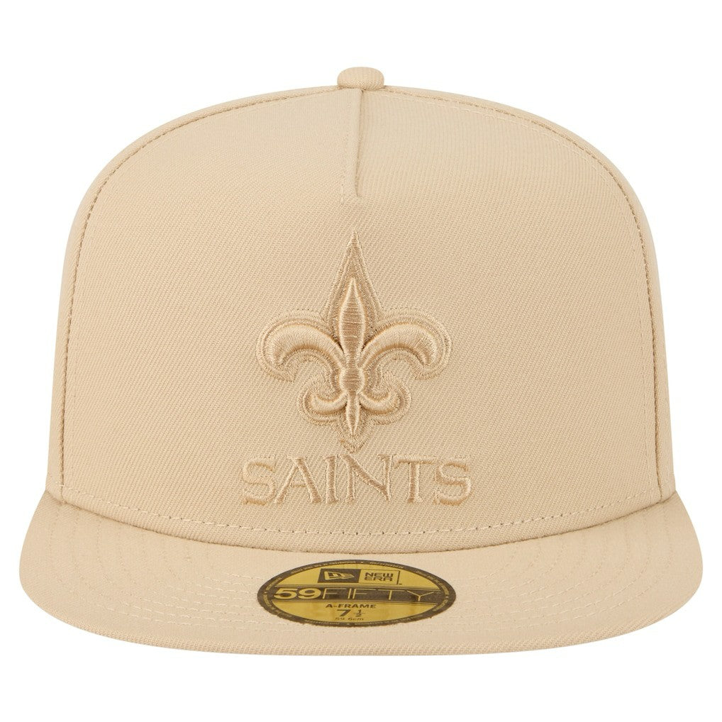 New Orleans Saints New Era Color Pack A-Frame 59FIFTY Fitted Hat - Light Beige discount