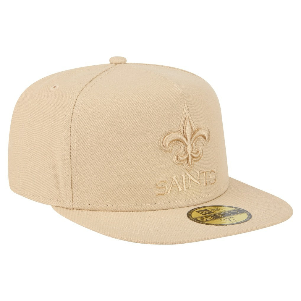 New Orleans Saints New Era Color Pack A-Frame 59FIFTY Fitted Hat - Light Beige discount