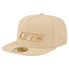 New York Jets New Era Color Pack A-Frame 59FIFTY Fitted Hat - Beige on sale