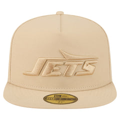 New York Jets New Era Color Pack A-Frame 59FIFTY Fitted Hat - Beige on sale