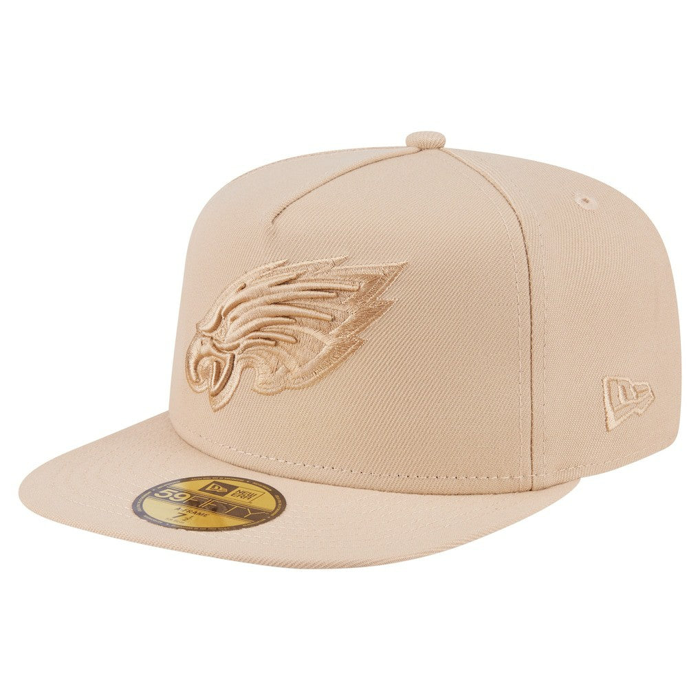 Philadelphia Eagles New Era Color Pack A-Frame 59FIFTY Fitted Hat - Light Beige cheap