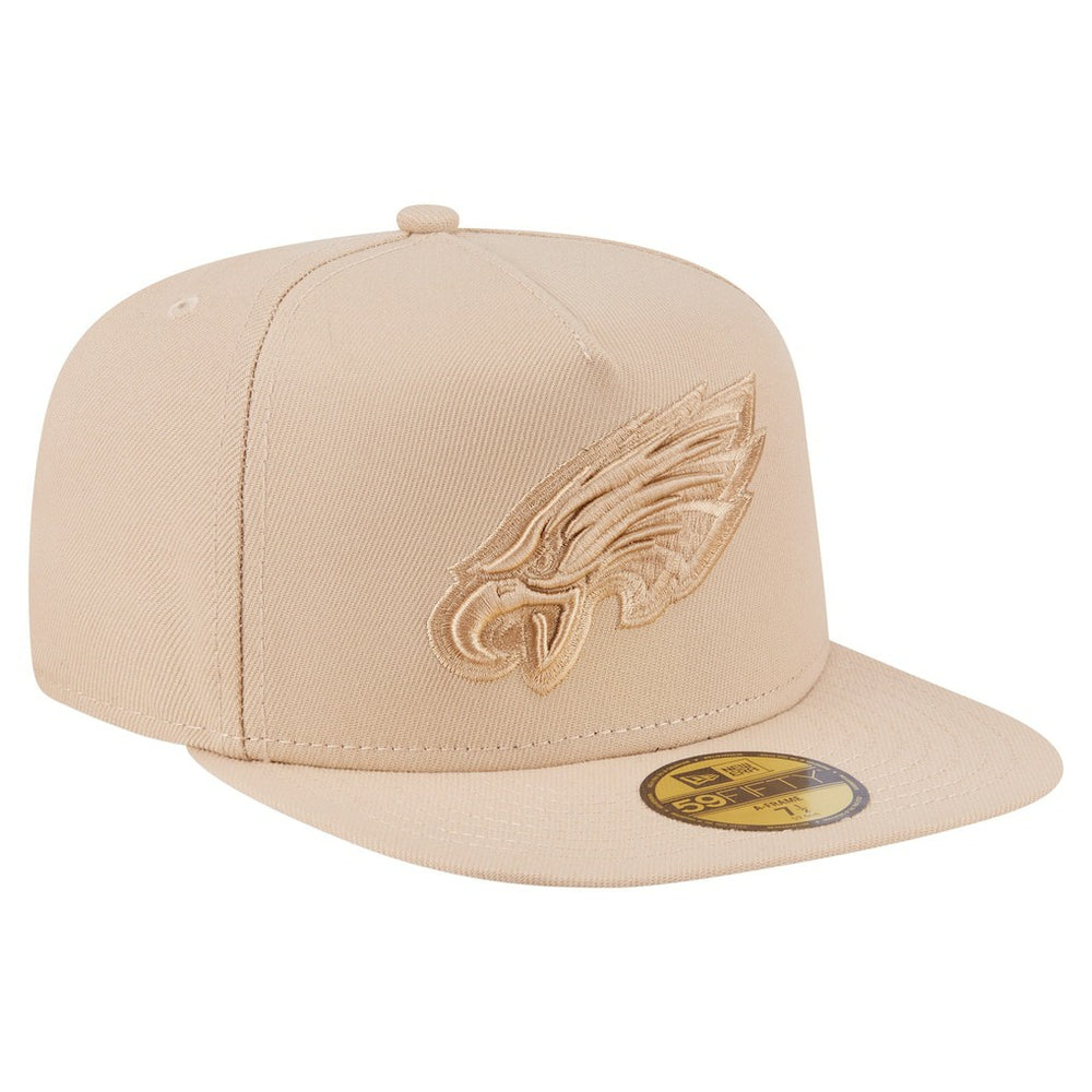 Philadelphia Eagles New Era Color Pack A-Frame 59FIFTY Fitted Hat - Light Beige cheap