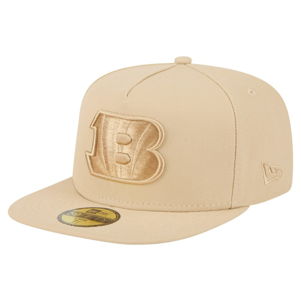 Cincinnati Bengals New Era Color Pack A-Frame 59FIFTY Fitted Hat - Light Beige cheap