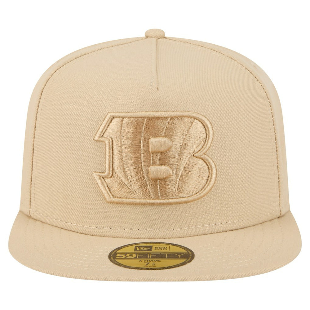Cincinnati Bengals New Era Color Pack A-Frame 59FIFTY Fitted Hat - Light Beige cheap