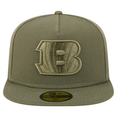 Cincinnati Bengals New Era Color Pack A-Frame 59FIFTY Fitted Hat - Olive discount