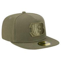 Cincinnati Bengals New Era Color Pack A-Frame 59FIFTY Fitted Hat - Olive discount