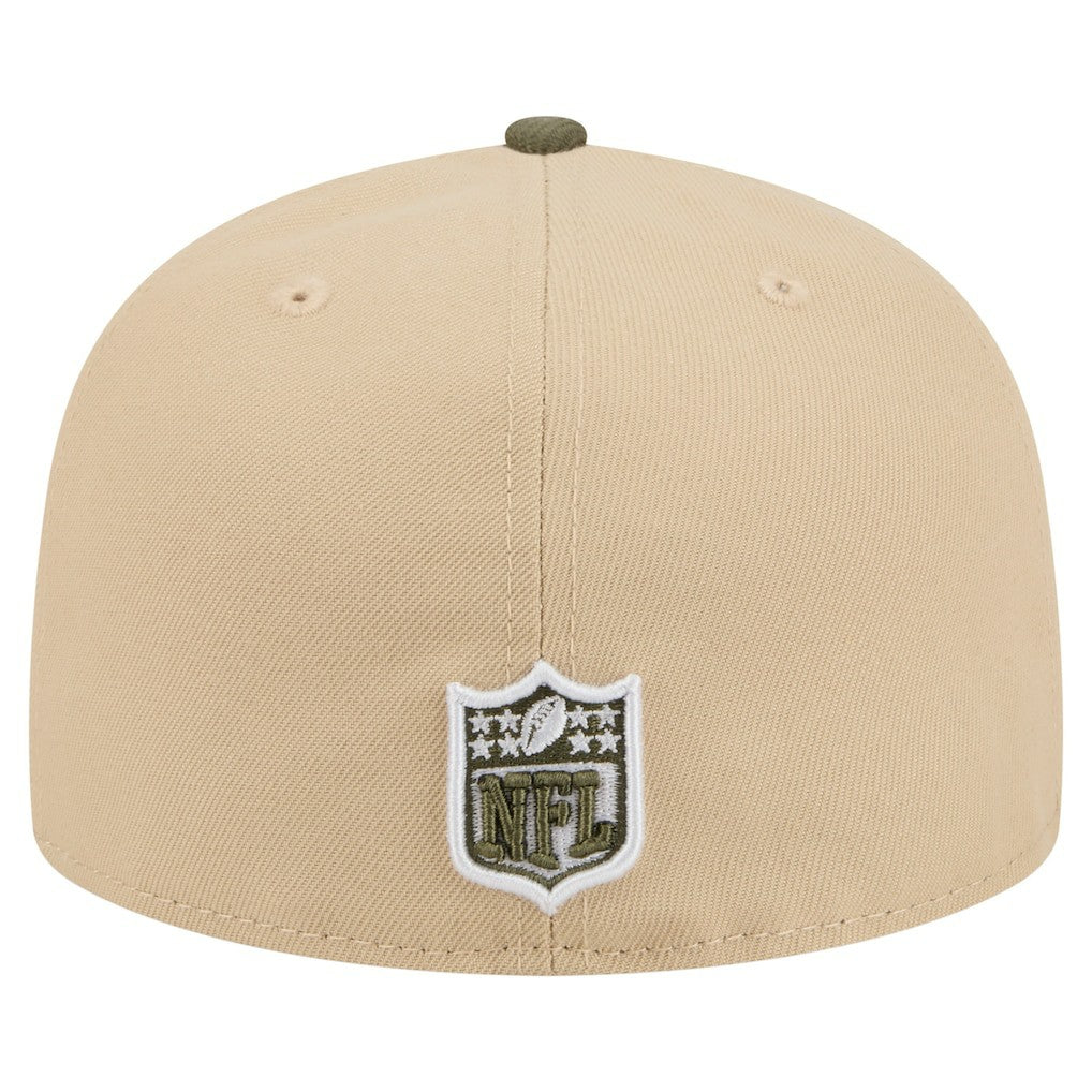 Washington Commanders New Era Color Pack A-Frame 59FIFTY Fitted Hat - Beige/Olive discount