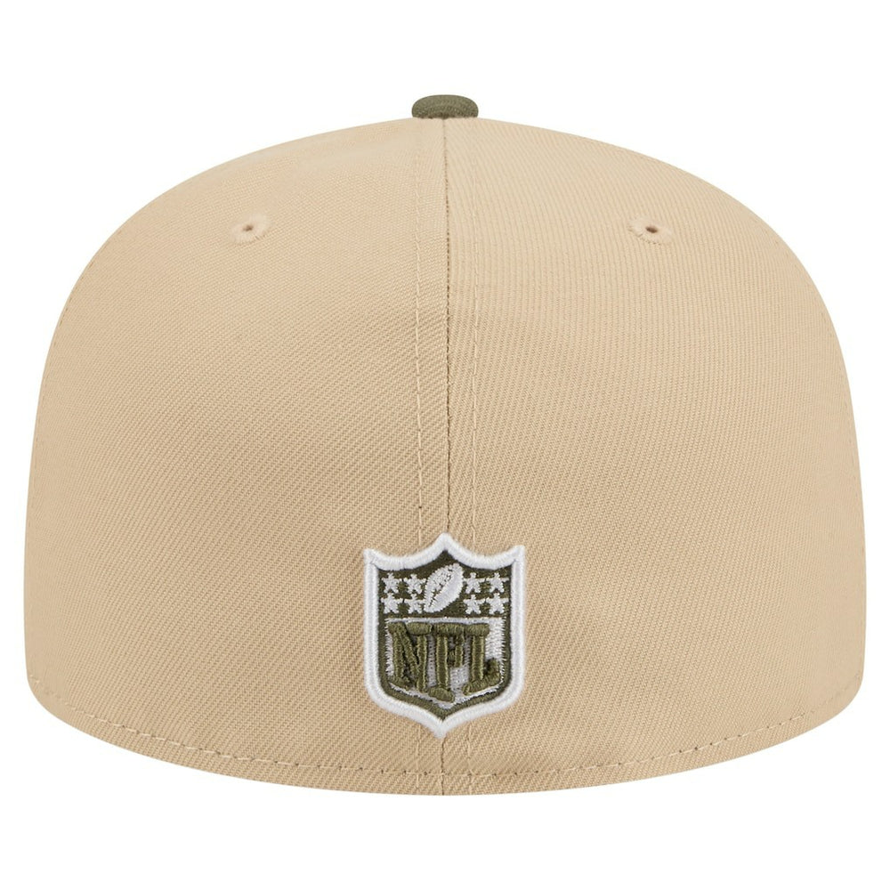 Minnesota Vikings New Era Color Pack A-Frame 59FIFTY Fitted Hat - Light Beige/Olive outlet