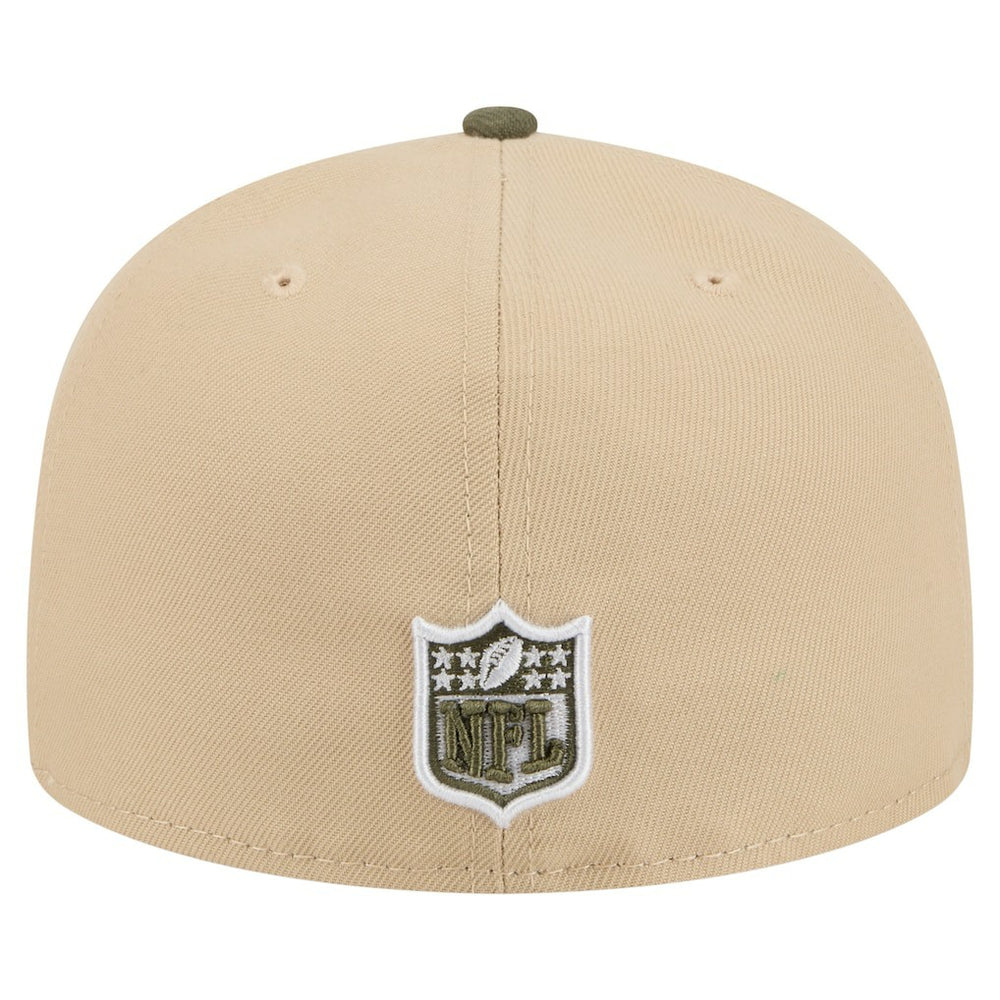 Detroit Lions New Era Color Pack A-Frame 59FIFTY Fitted Hat - Beige/Olive discount