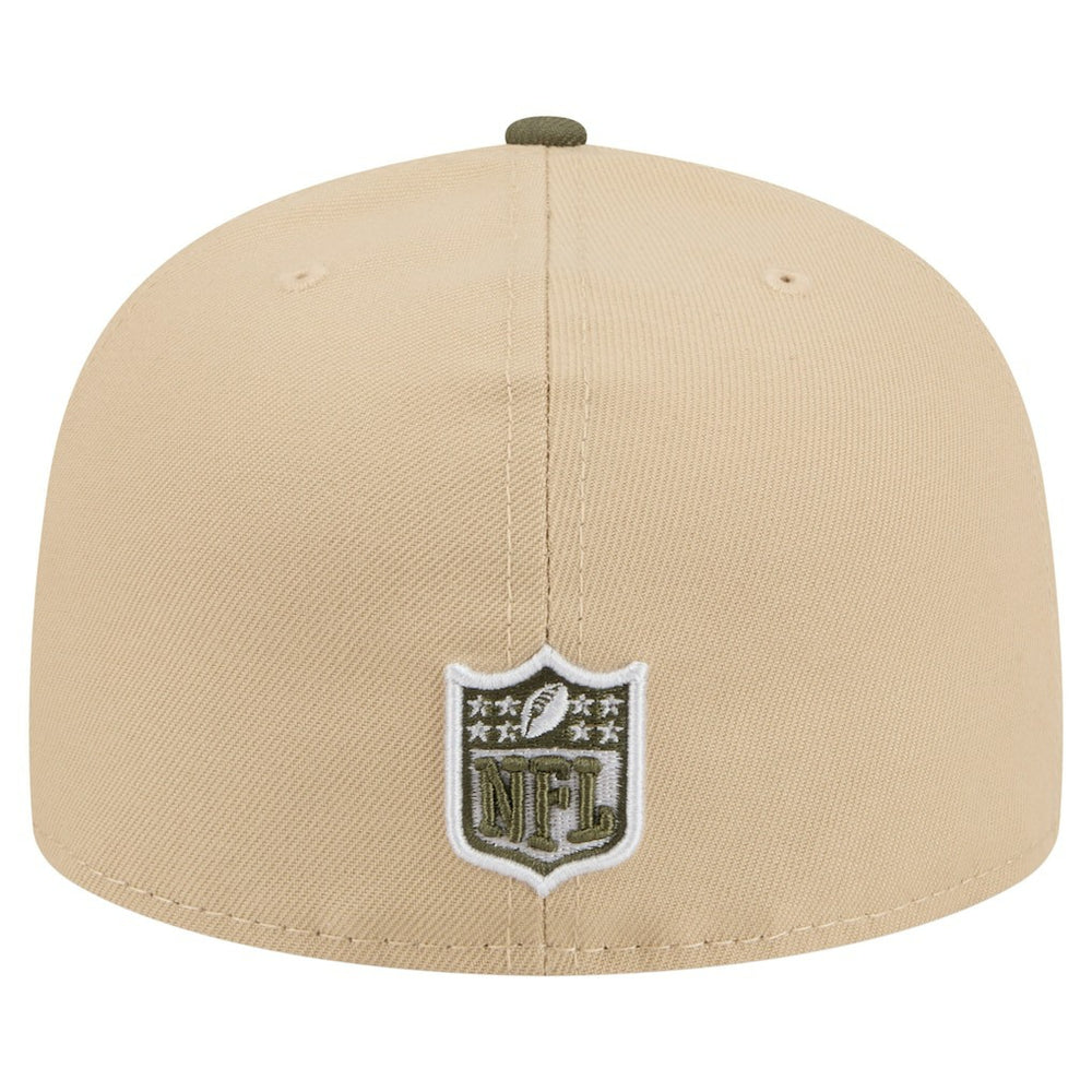 Cleveland Browns New Era Color Pack A-Frame 59FIFTY Fitted Hat - Beige/Olive sale