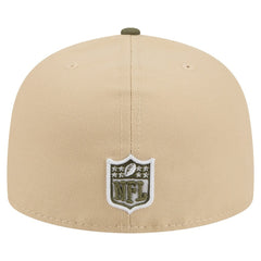 Cleveland Browns New Era Color Pack A-Frame 59FIFTY Fitted Hat - Beige/Olive sale