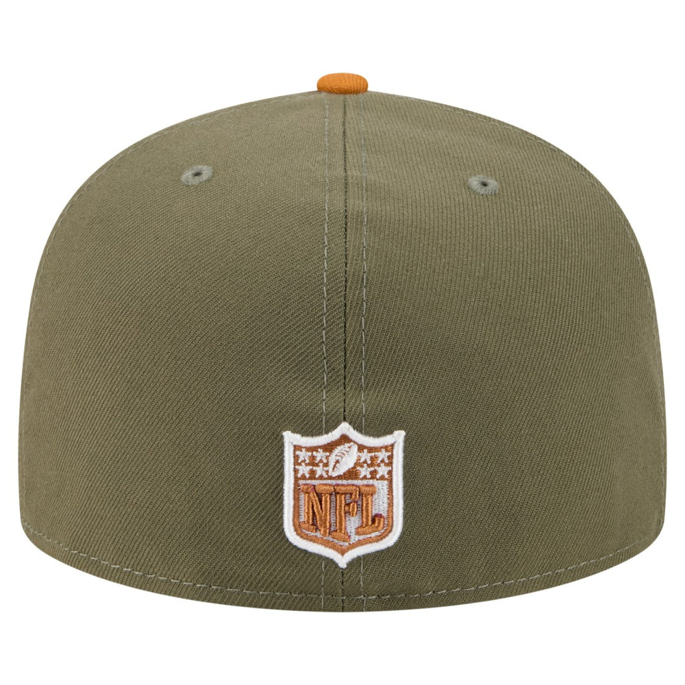 Green Bay Packers New Era Color Pack A-Frame 59FIFTY Fitted Hat - Olive/Brown online