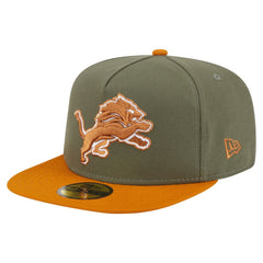 Detroit Lions New Era Color Pack A-Frame 59FIFTY Fitted Hat - Olive/Brown outlet